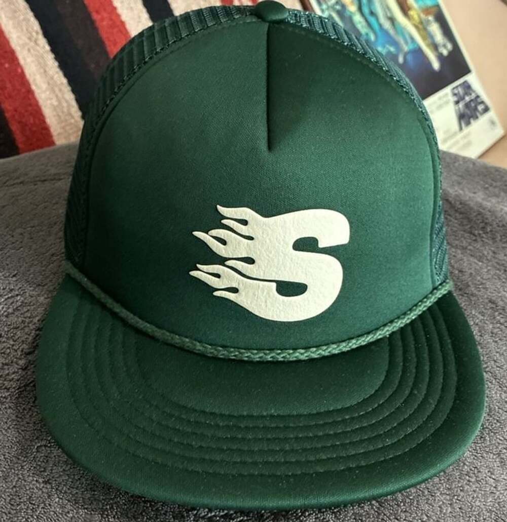 Straye S Mesh Back 6-Panel Green Trucker Hat